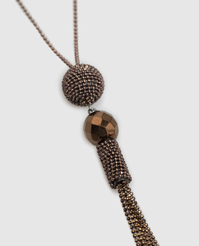 Peserico Brown chain with pendant with monil chain A35534C0CC906