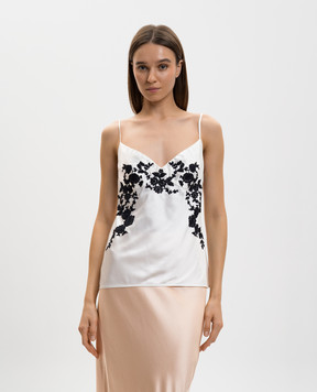 Ermanno Scervino White top with lace D482L319APXZV