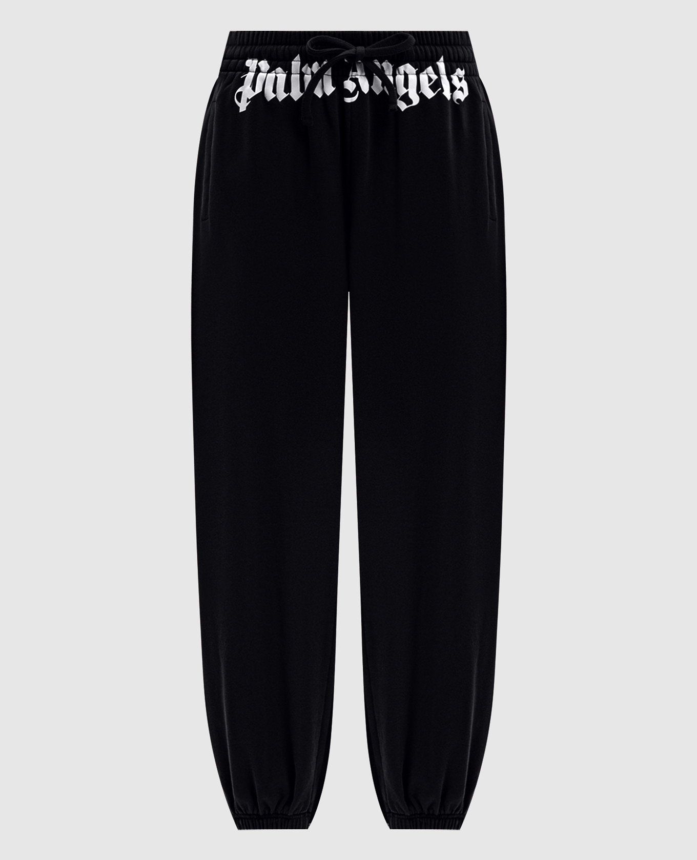 Black sweatpants with logo print