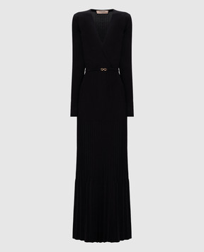 Twinset Black dress with pleating 262TT3450