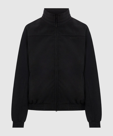 Schwarze Jacke mit Logostickerei