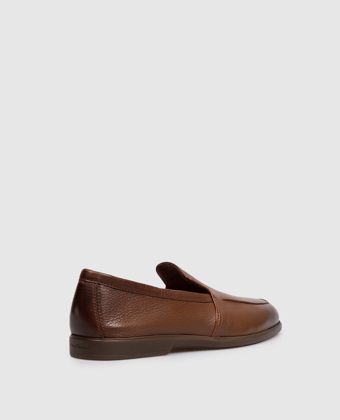

Brown leather loafers with gradient effect Santoni