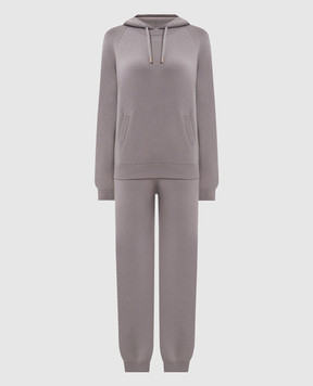 Babe Pay Pls Gray cashmere tracksuit MD989341R