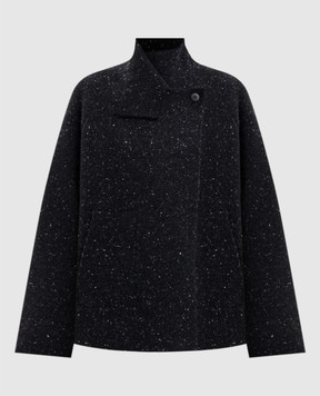 BOBOUTIC Black coat with wool and cashmere 5169
