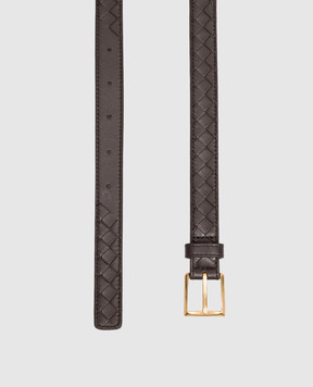 Bottega Veneta Dark brown leather belt 871643V0HW5