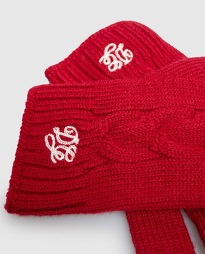 Dolce&Gabbana Children's red wool gloves LBKHH0JDVH8