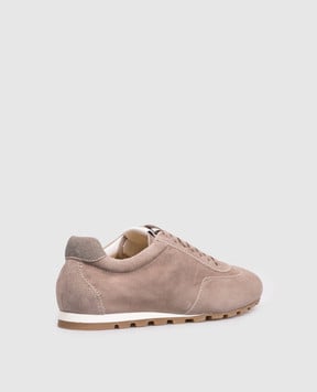 Doucal's Grey suede sneakers with logo DD8903JULTPZ853