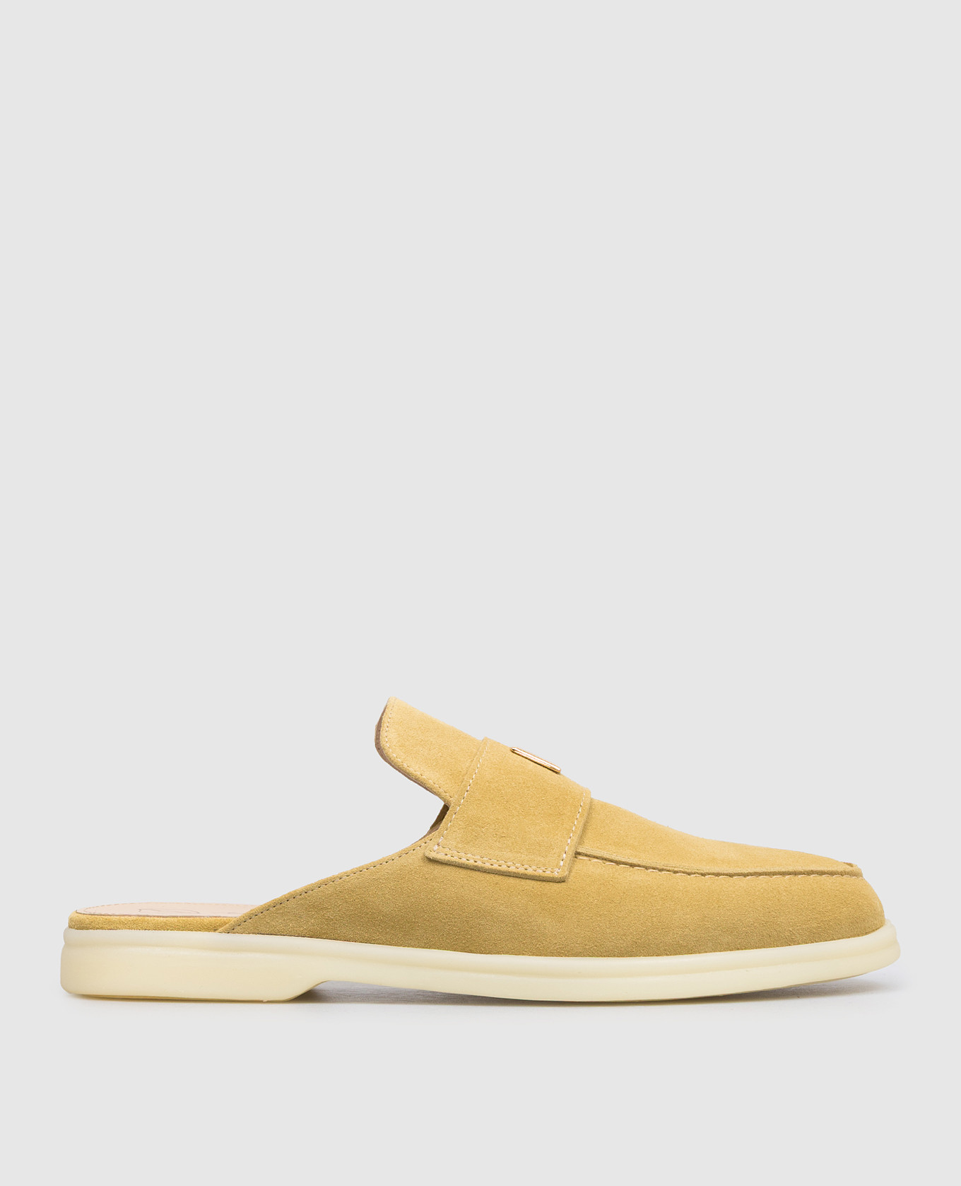 

Yellow suede loafers with logo engraving Babe Pay Pls