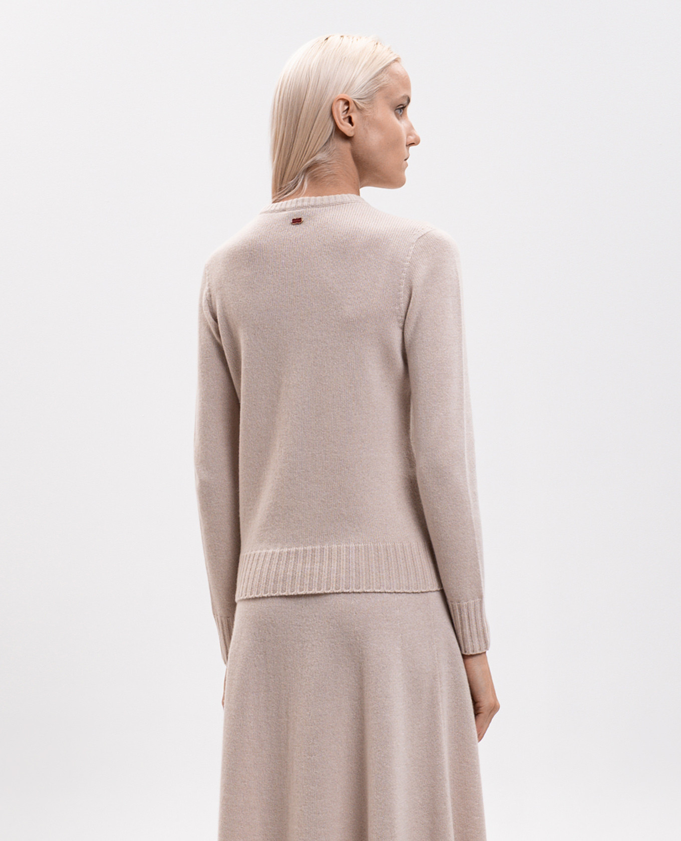 Beige cashmere jumper Agnona 4