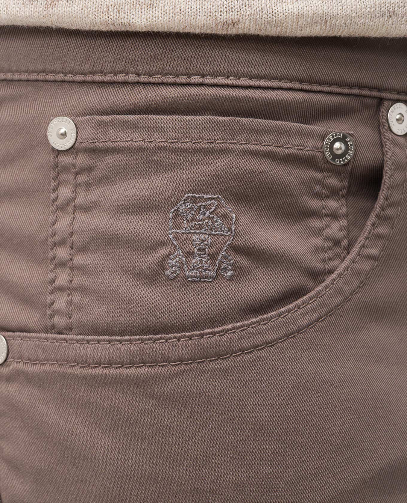 

Brown pants with logo Brunello Cucinelli