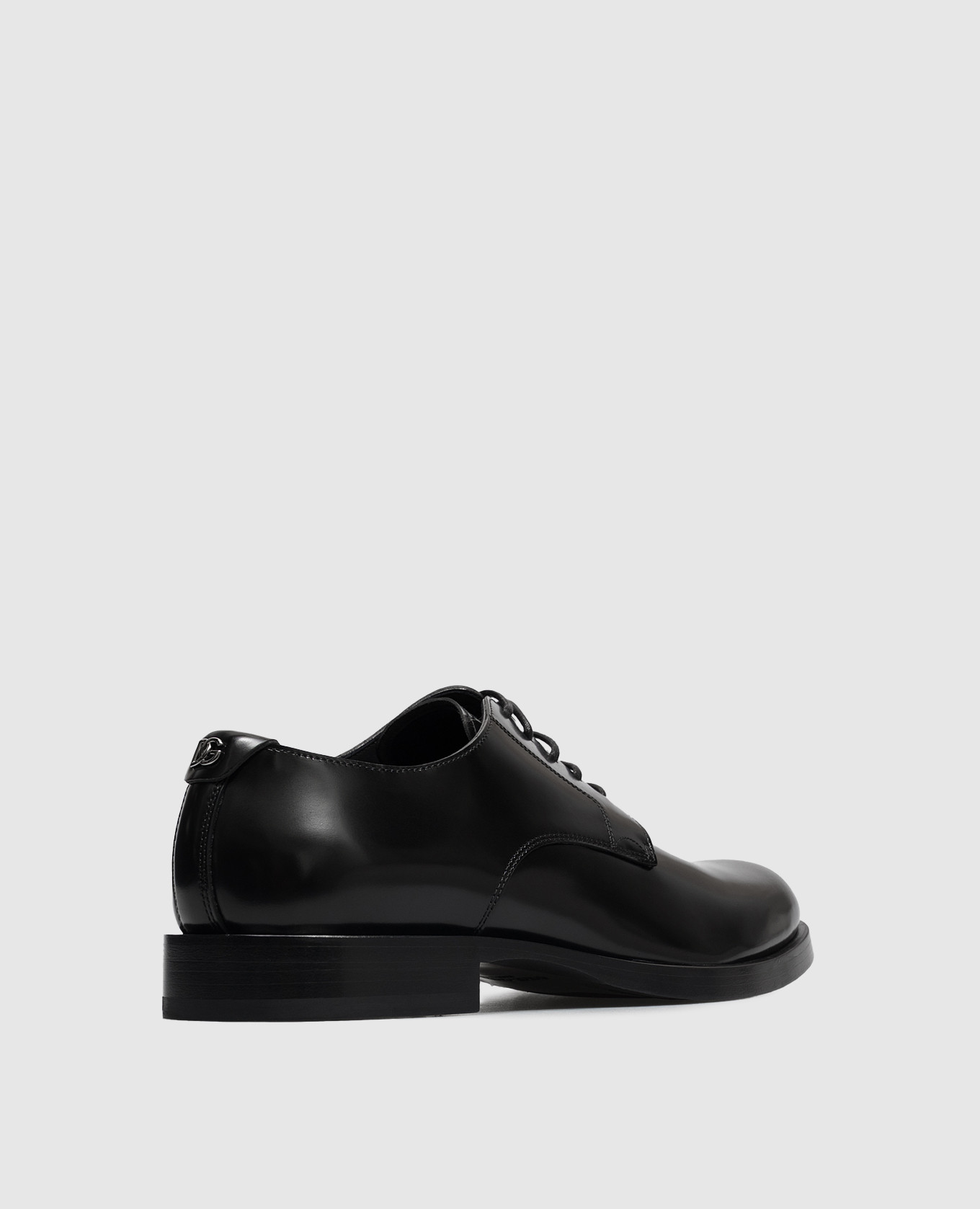 Black leather derby shoes with DG monogram Dolce&Gabbana 3