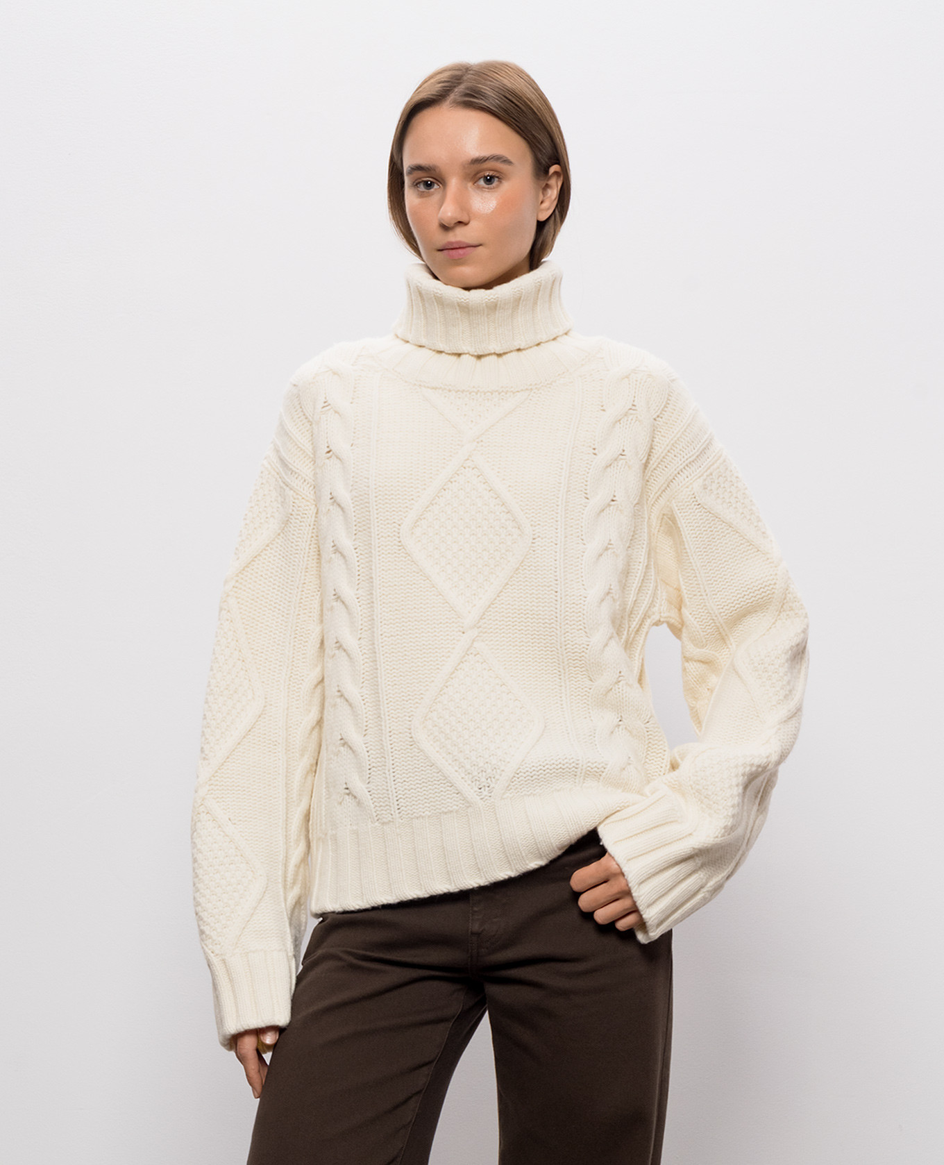 Ivory wool sweater Woolrich 3