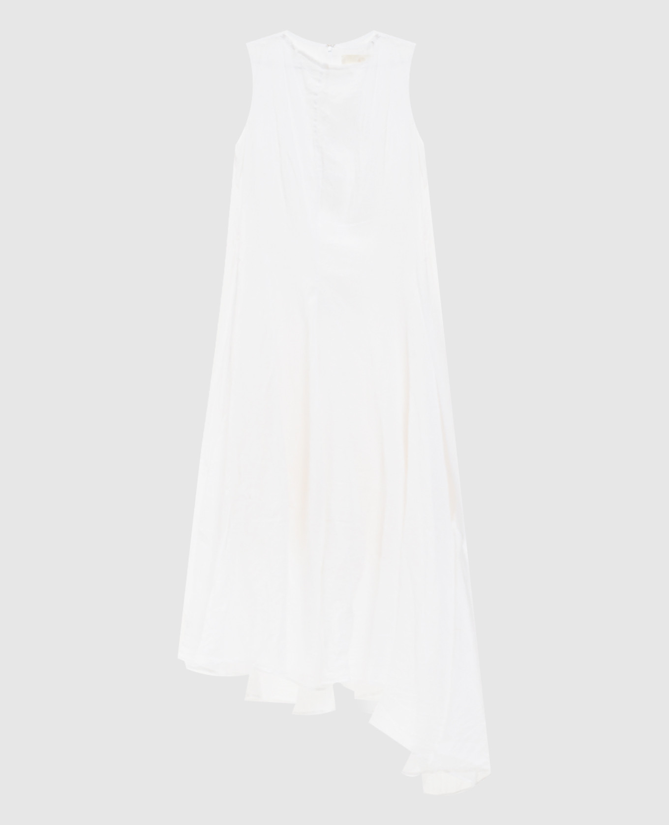 

White dress with a reaper effect frame Marc Le Bihan