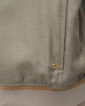 Stefano Ricci Khaki silk and wool jacket M7J6100110KL003U