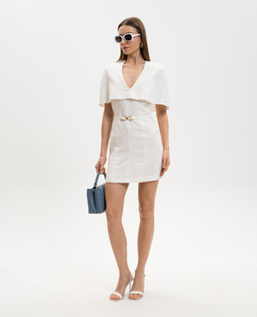 Twinset Ivory dress with linen 261TP2451