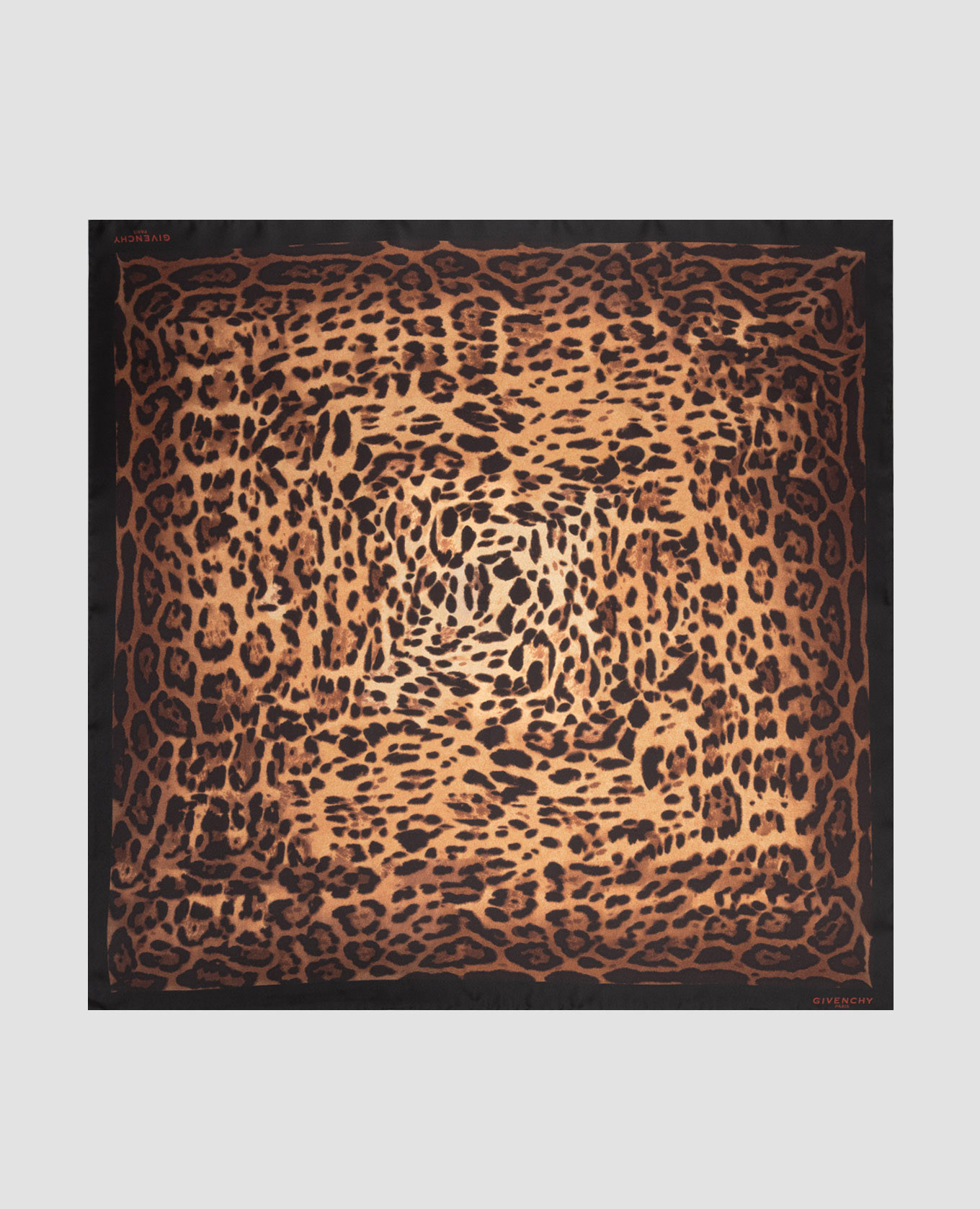 

Animal print silk scarf Givenchy, Brown