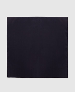 Brunello Cucinelli Blue wool and silk pachet scarf MY4600091