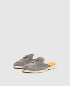 Doucal's Gray suede mules DD8894JOANUF229