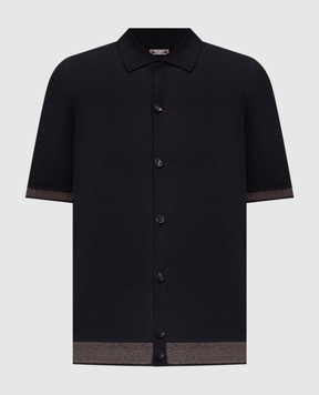 Peserico Blue shirt with linen R59499F129056R