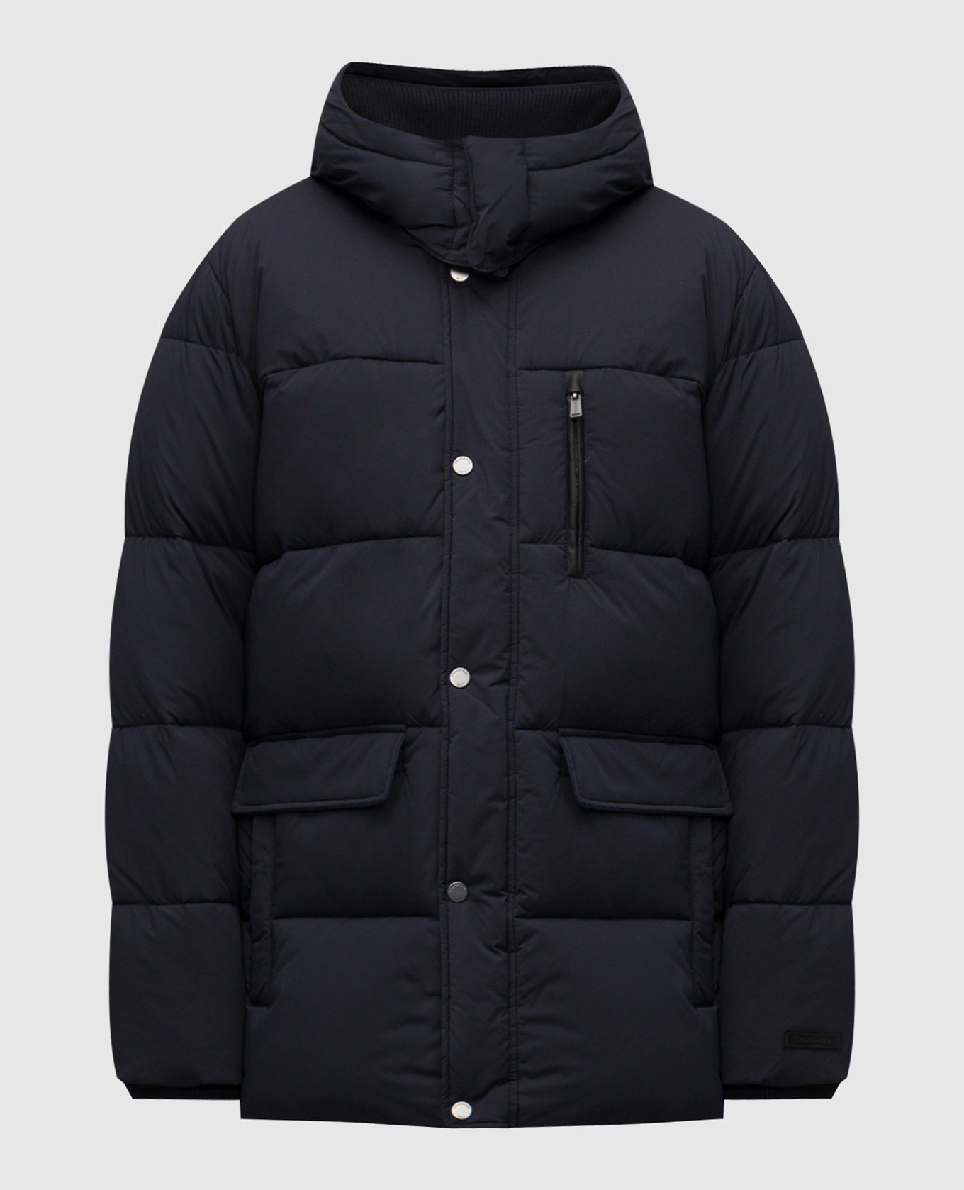 

Blue quilted jacket with logo Trussardi