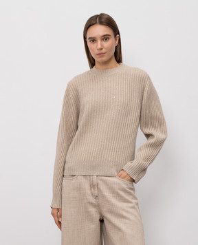 Brunello Cucinelli Beige cashmere and wool sweater MBM753500P