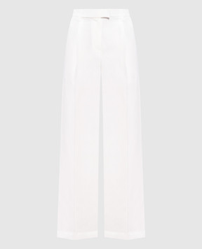 Brunello Cucinelli White linen pants MH126P8884