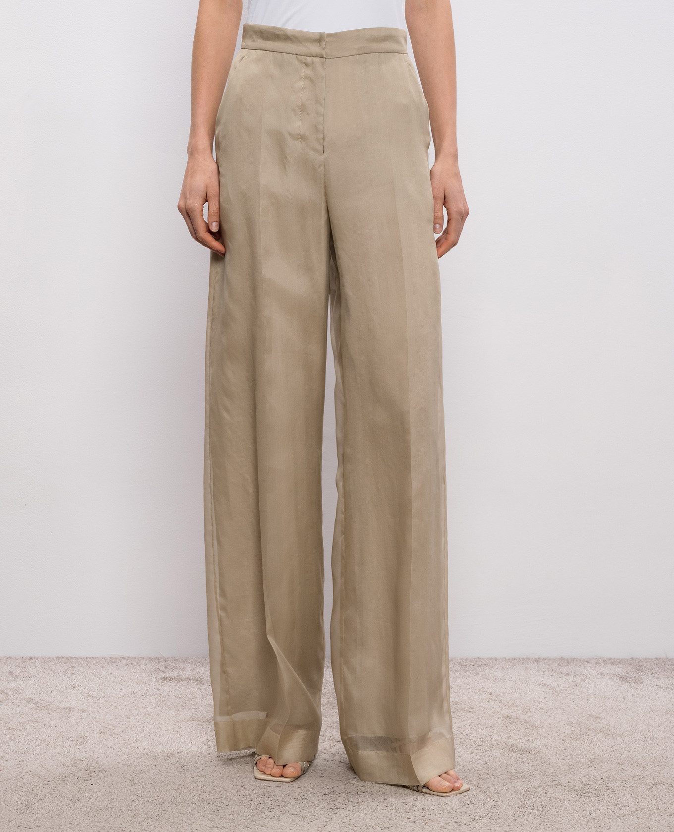 

OLIVI beige silk pants Max Mara