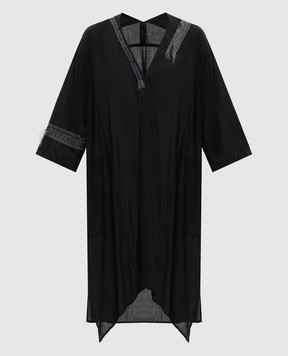 Y`S Yamamoto Black dress with embroidery YQD10030