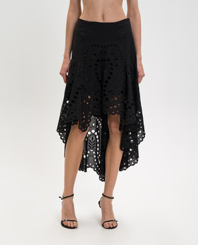 Charo Ruiz Black asymmetric skirt Finn 263402