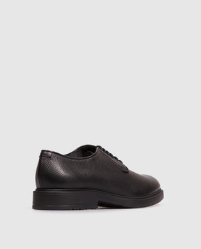 Doucal's Black leather derby shoes DU3576RALPUT287