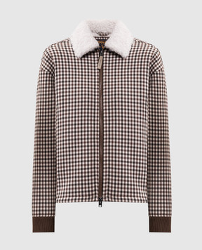 Woolrich Beige checked jacket CFWWOS2035FRUT5486