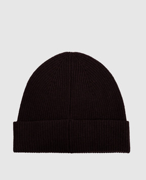 Peserico Brown wool and cashmere hat R76064F1209470