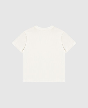 Dolce&Gabbana Children's white T-shirt with embroidered logo L5JTNKG7PYF812+