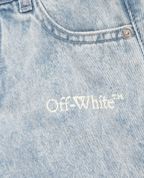Off-White Children's blue shorts with logo print 44GYC004S26D001