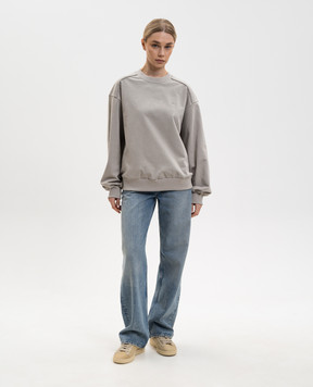 Juun.j Gray sweatshirt with print JW6141W032
