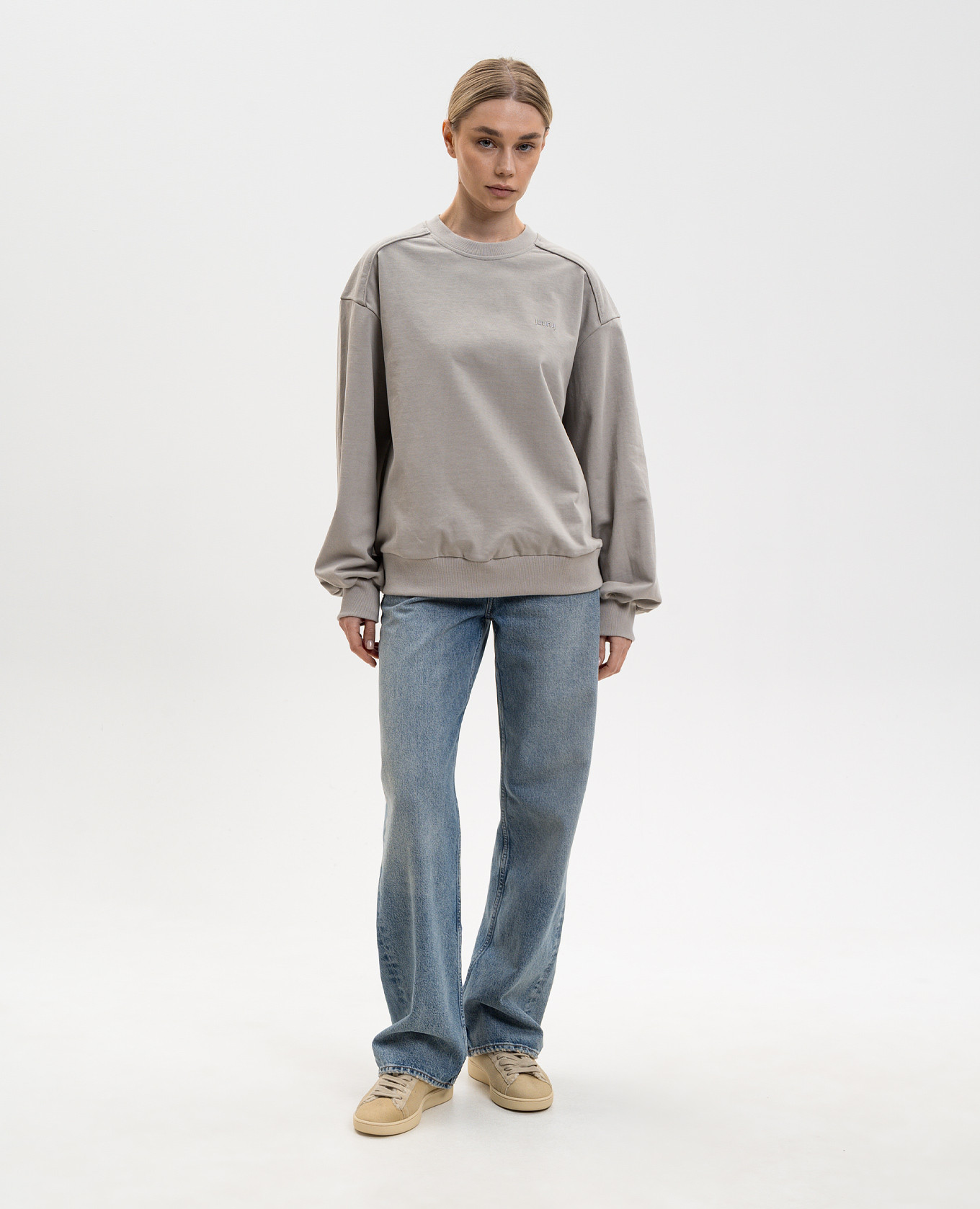 Gray sweatshirt with print Juun.j 2