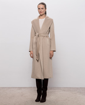 Max Mara Beige ARDEA wool coat with a smell MSTARDEA