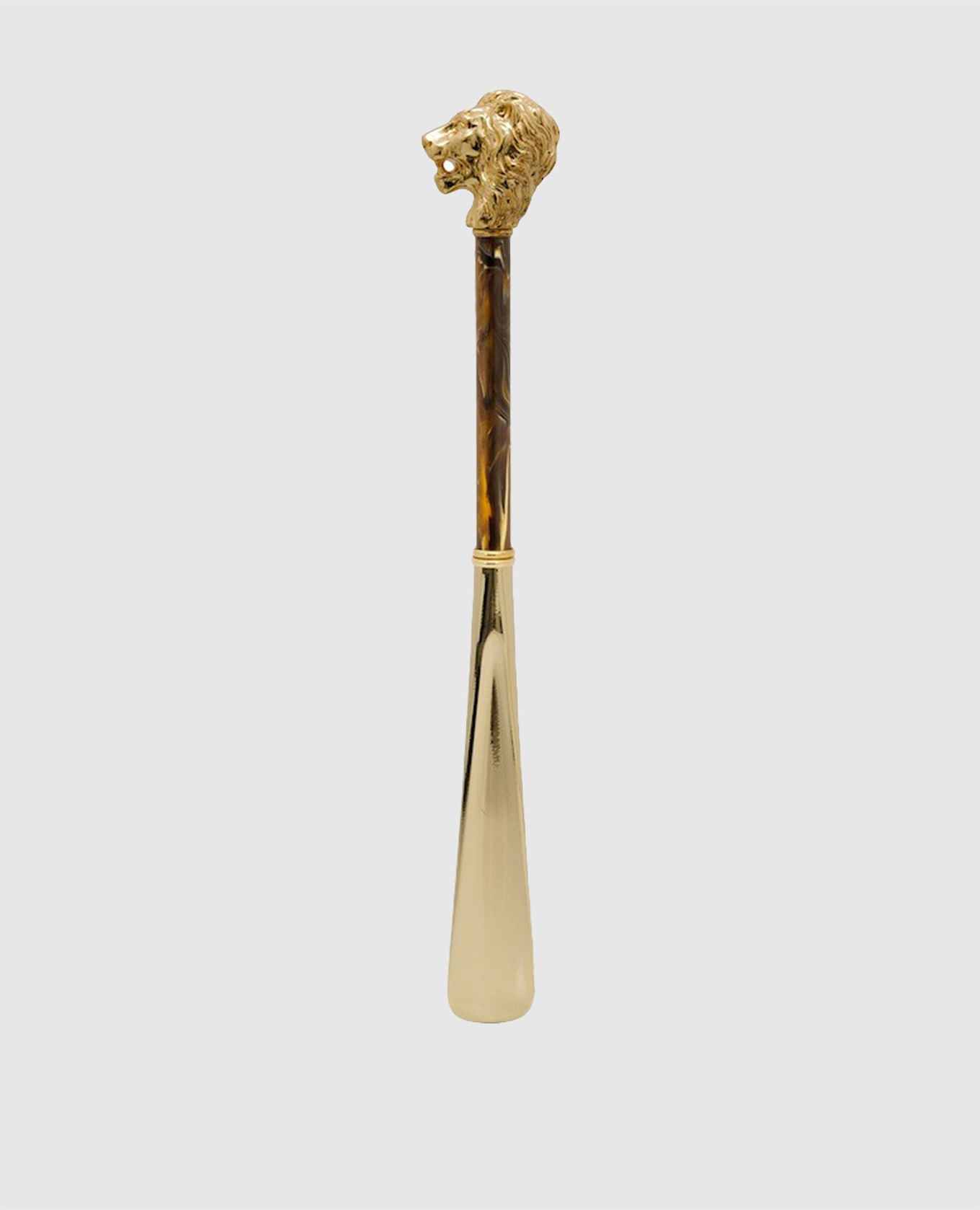 

Golden horn with a lion-shaped handle Pasotti