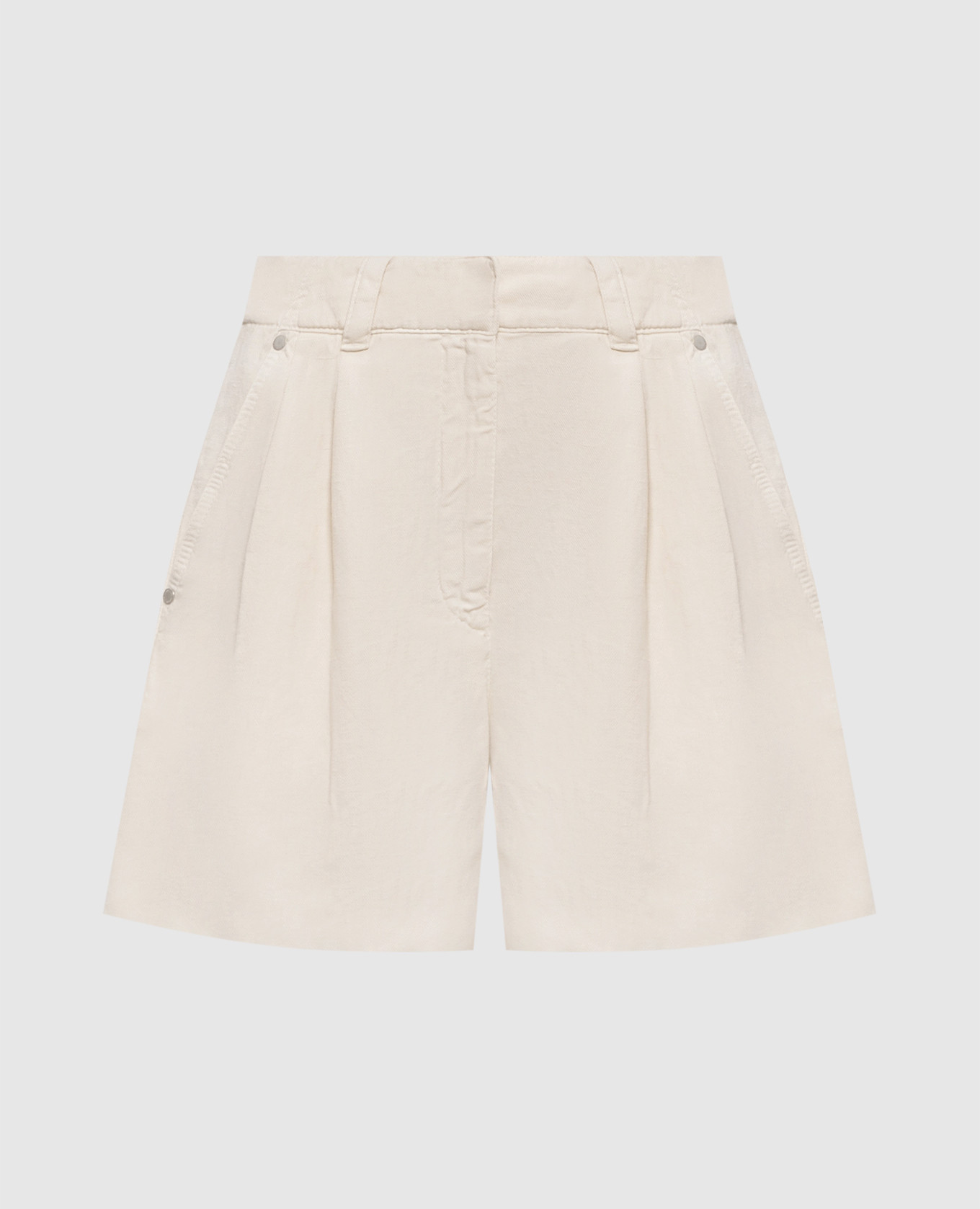 

Ivory linen shorts Brunello Cucinelli, Beige