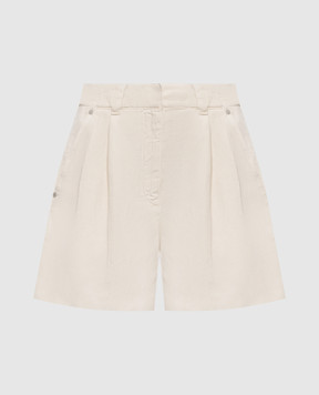 Brunello Cucinelli Ivory linen shorts ML996P5761