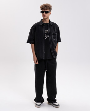 AMIRI Black linen pants AMBMPA1084