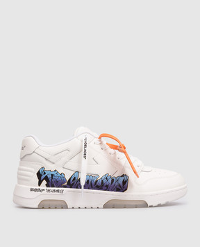 Off-White Out Of Office white leather sneakers with print OMIA189S26LEA00C