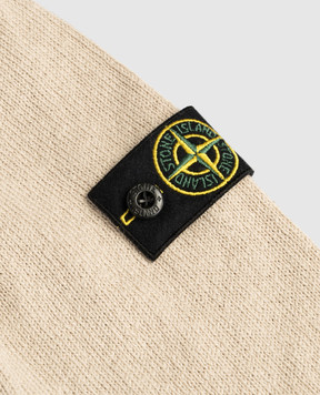 Stone Island Children's beige sweater with logo patch L1S165100005S00D314