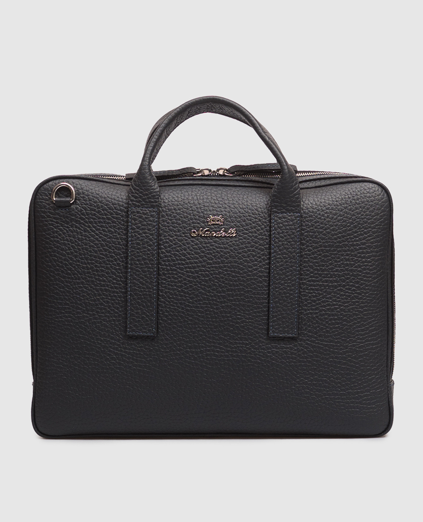 Blue leather briefcase