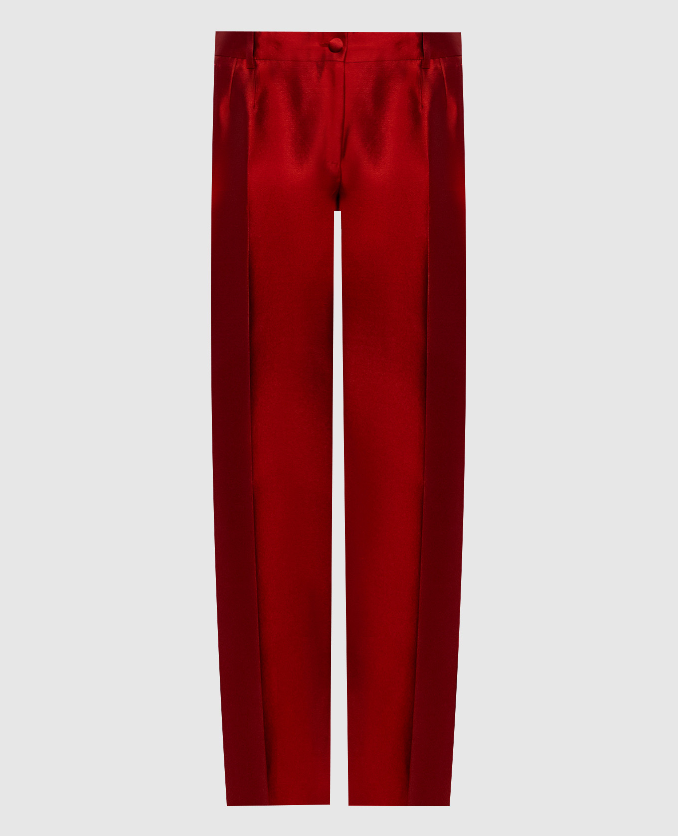 Red Mikado silk trousers