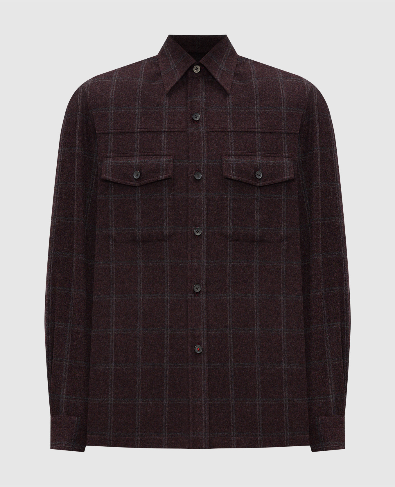 Burgundy checkered shirt