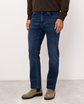 Stefano Ricci Blue jeans with a worn effect M8T63B2080T710W