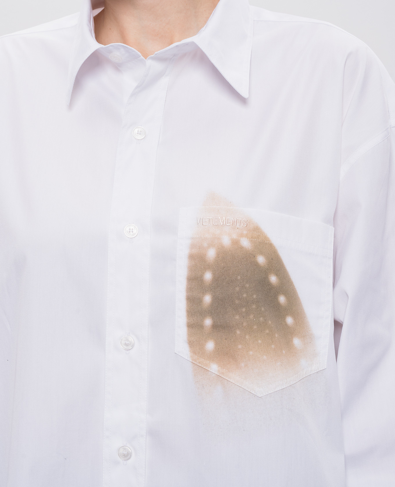 White shirt with logo embroidery Vetements 5
