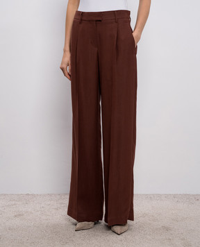 Brunello Cucinelli Brown linen pants MH126P8884