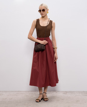 Max Mara Weekend FORMICA midi skirt in marsala color WKDFORMICA